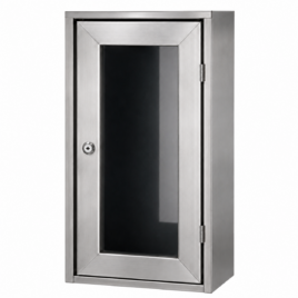 Gabinete para Matafuego Polvo ABC x 5 Kg Completo en Acero Inoxidable con Puerta