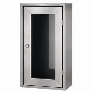 Gabinete para Matafuego Polvo ABC x 5 Kg Completo en Acero Inoxidable con Puerta