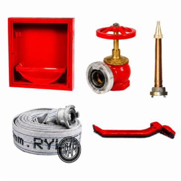 Combo de Incendio con Manguera Sello IRAM 38,1 mm x 15 mts. con Uniones Storz